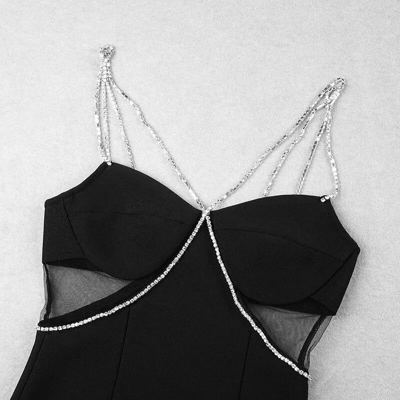 NANA | DIAMANTÉ BODYCON DRESS