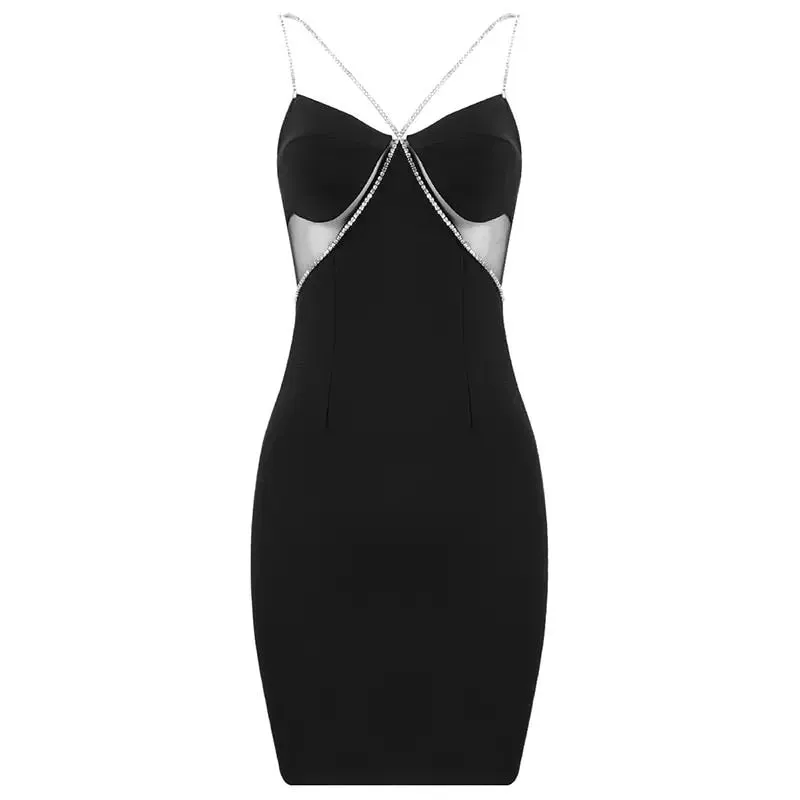 NANA | DIAMANTÉ BODYCON DRESS
