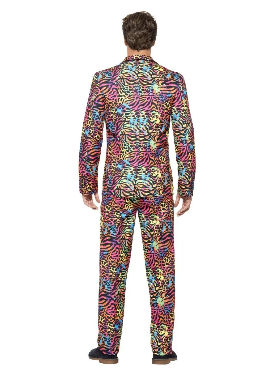 Neon 1980s Leopard Print Suit