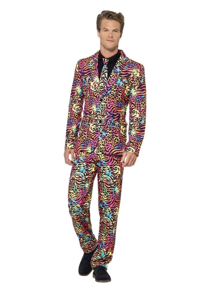 Neon 1980s Leopard Print Suit