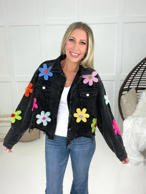 Neon Flower Corduroy Jacket