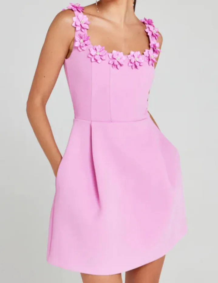 NEXT DAY DELIVERY LEVI Flower Mini Bodycon Dress