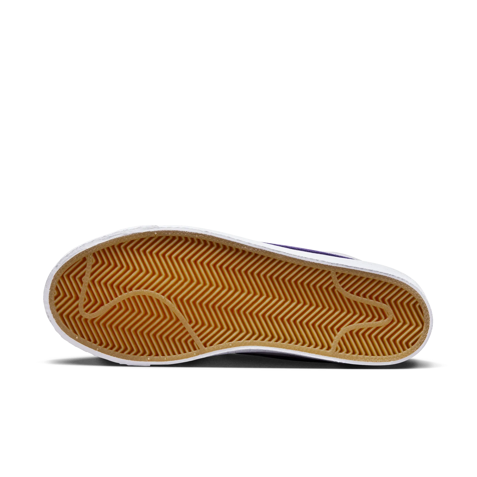 Nike SB Orange Label Zoom Blazer Mid Shoes -  White / Court Purple - Gum Light Brown