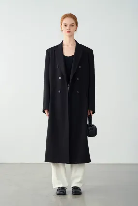 Oversized Shoulder-pads Long Blazer Coat