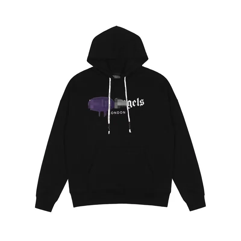Palm Angels Hoodie Angel Letter Print Spray Paint Pullover Hoodie Jacket