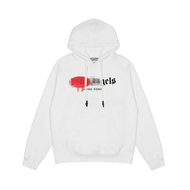 Palm Angels Hoodie Angel Letter Print Spray Paint Pullover Hoodie Jacket