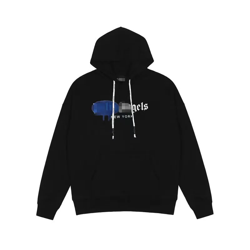 Palm Angels Hoodie Angel Letter Print Spray Paint Pullover Hoodie Jacket