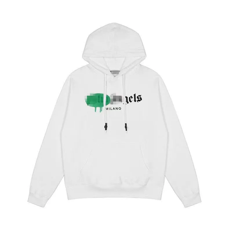 Palm Angels Hoodie Angel Letter Print Spray Paint Pullover Hoodie Jacket