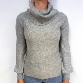 Patagonia Smoke Grey Cashmere Cowl Neck Jumper Small