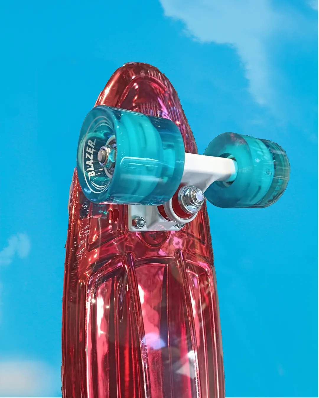 PENNYBOARD PATINETA COMPLETA BLAZER ROJA METALICA CON LUZ LED