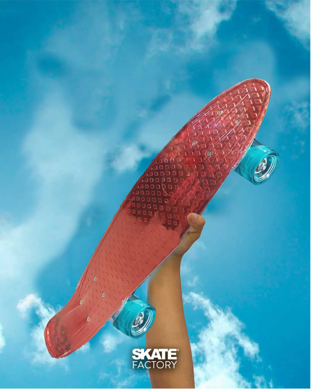 PENNYBOARD PATINETA COMPLETA BLAZER ROJA METALICA CON LUZ LED