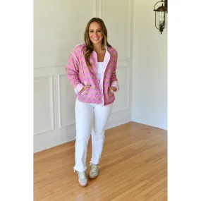 Precious Impressions Pink Floral Quilted Jacket