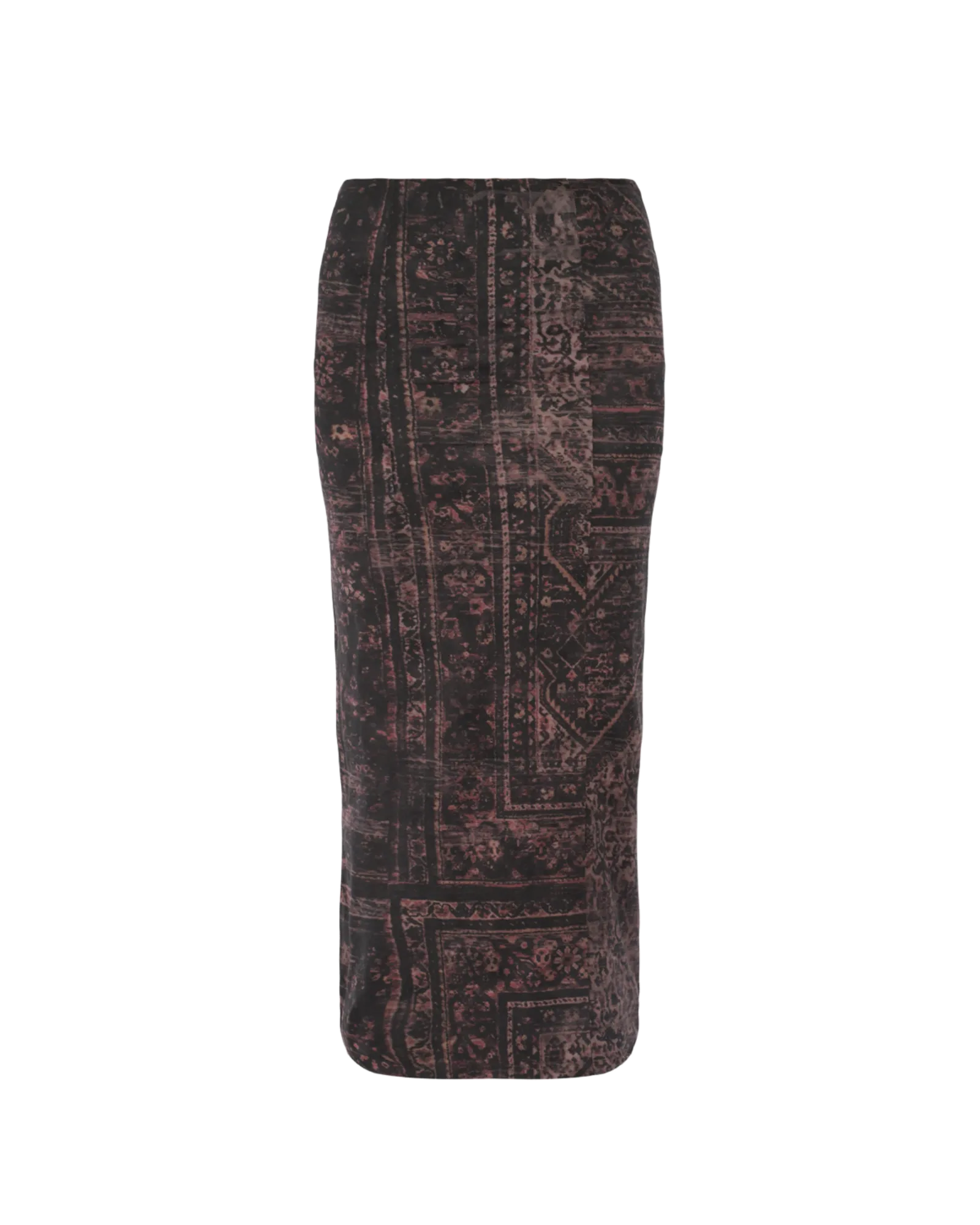 Print Cotton Stretch Pencil Skirt