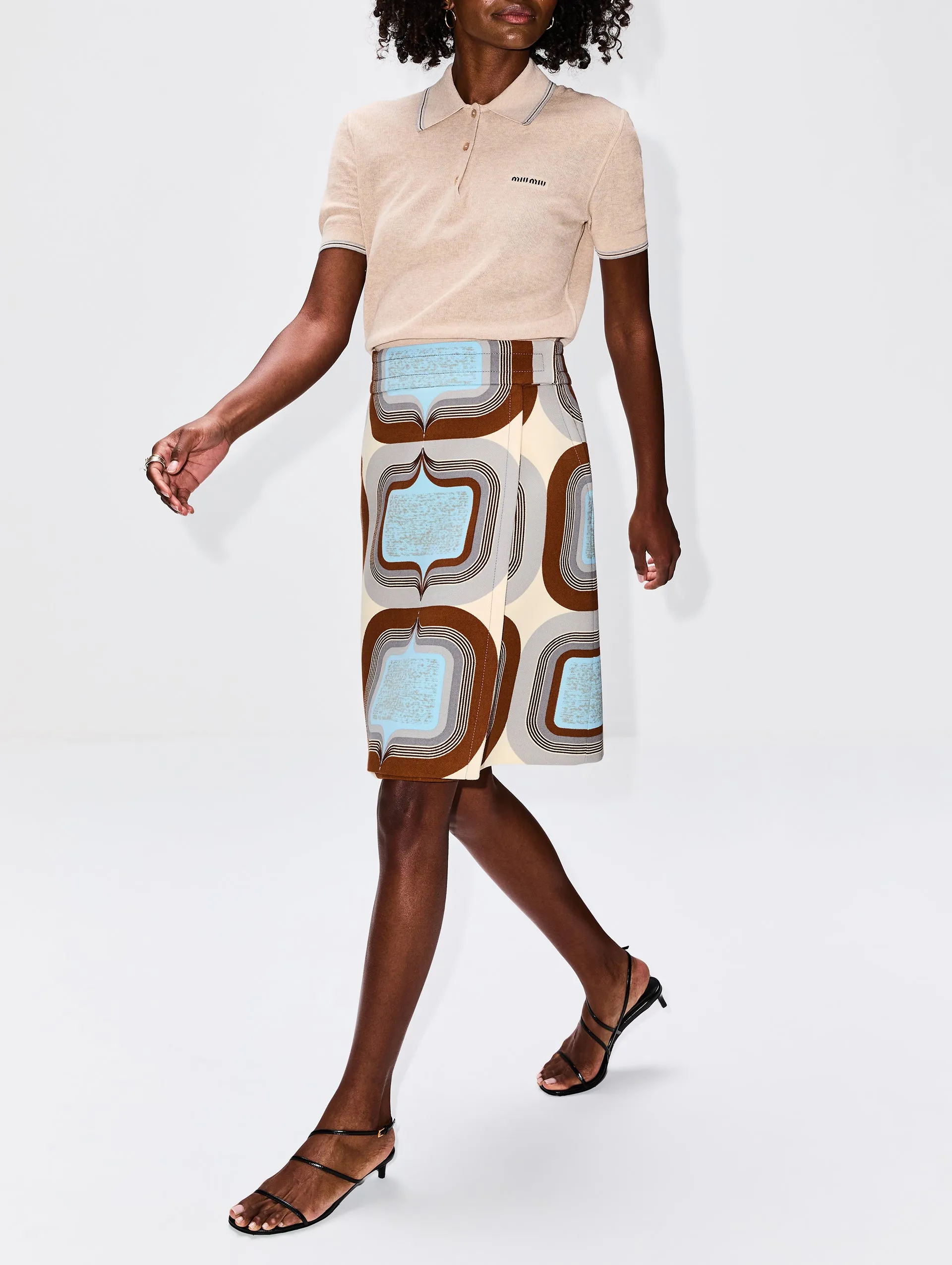 Printed Pencil Skirt