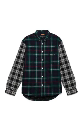 PURPLE BRAND QUILTED PLAID SHIRT Mens Apparel