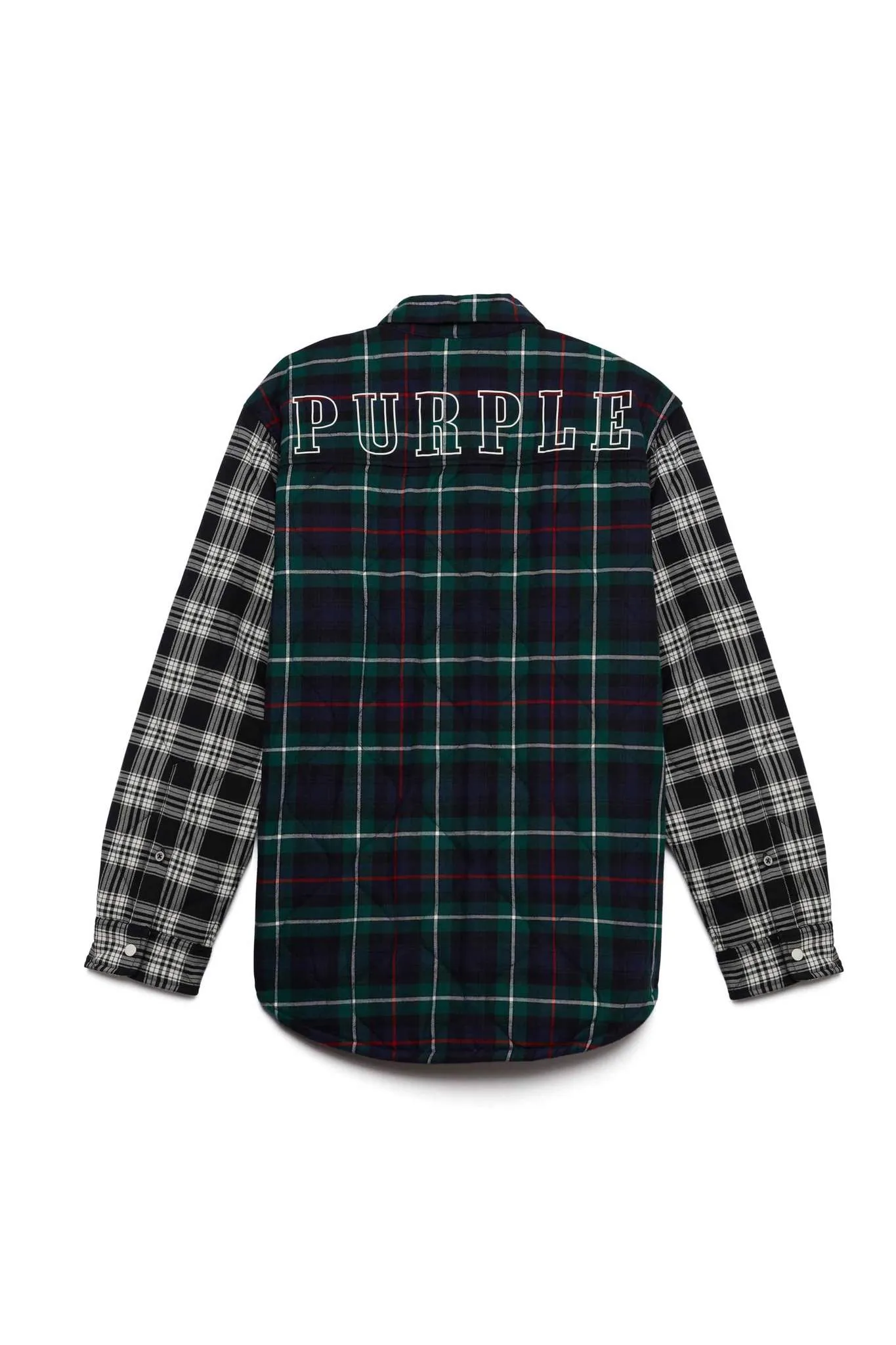PURPLE BRAND QUILTED PLAID SHIRT Mens Apparel