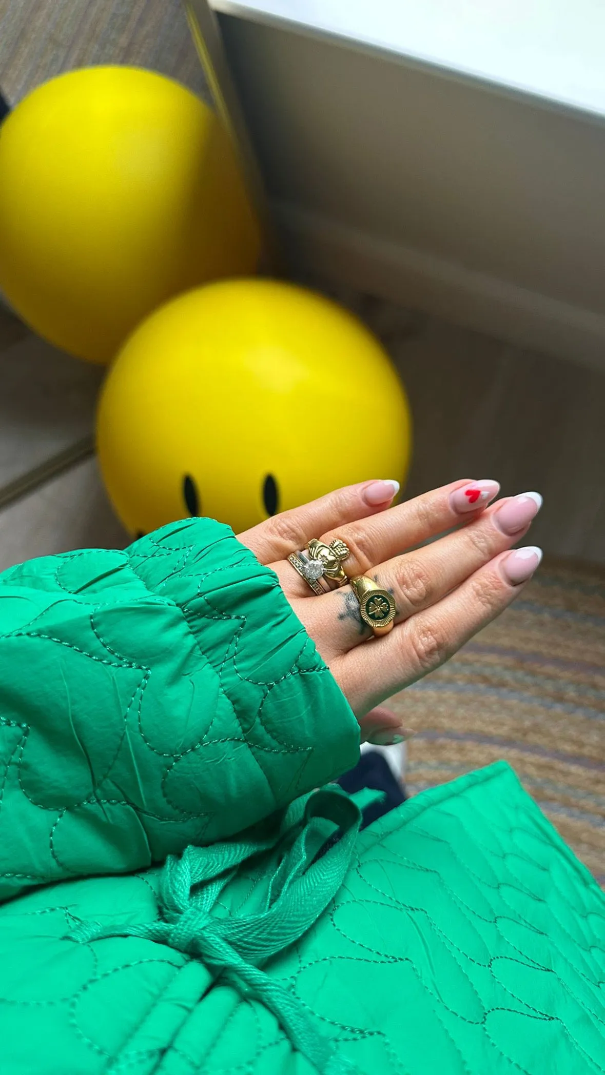 Quilted Heart Jacket - Green
