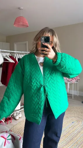 Quilted Heart Jacket - Green