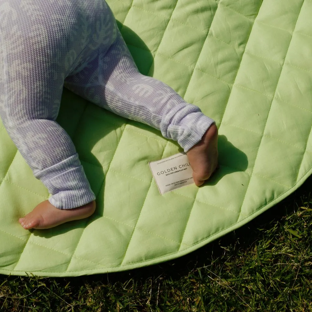 Quilted Linen Baby Play Mat