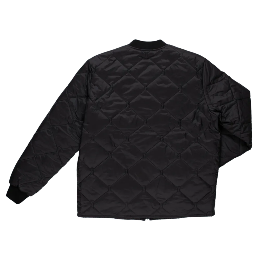 Quilted Moto Jacket - Black