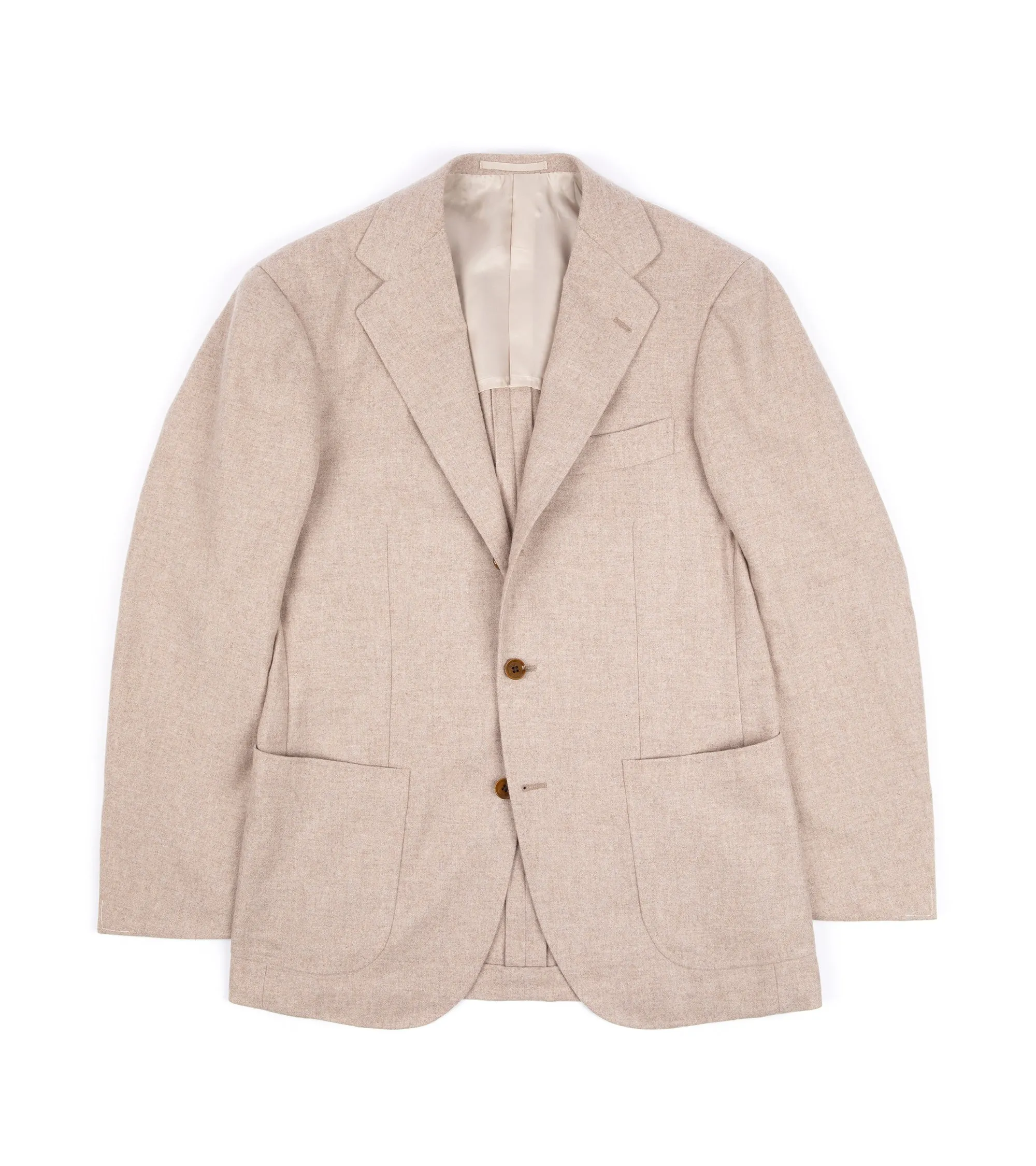 Ring Jacket Cashmere Hopsack Jacket: Beige