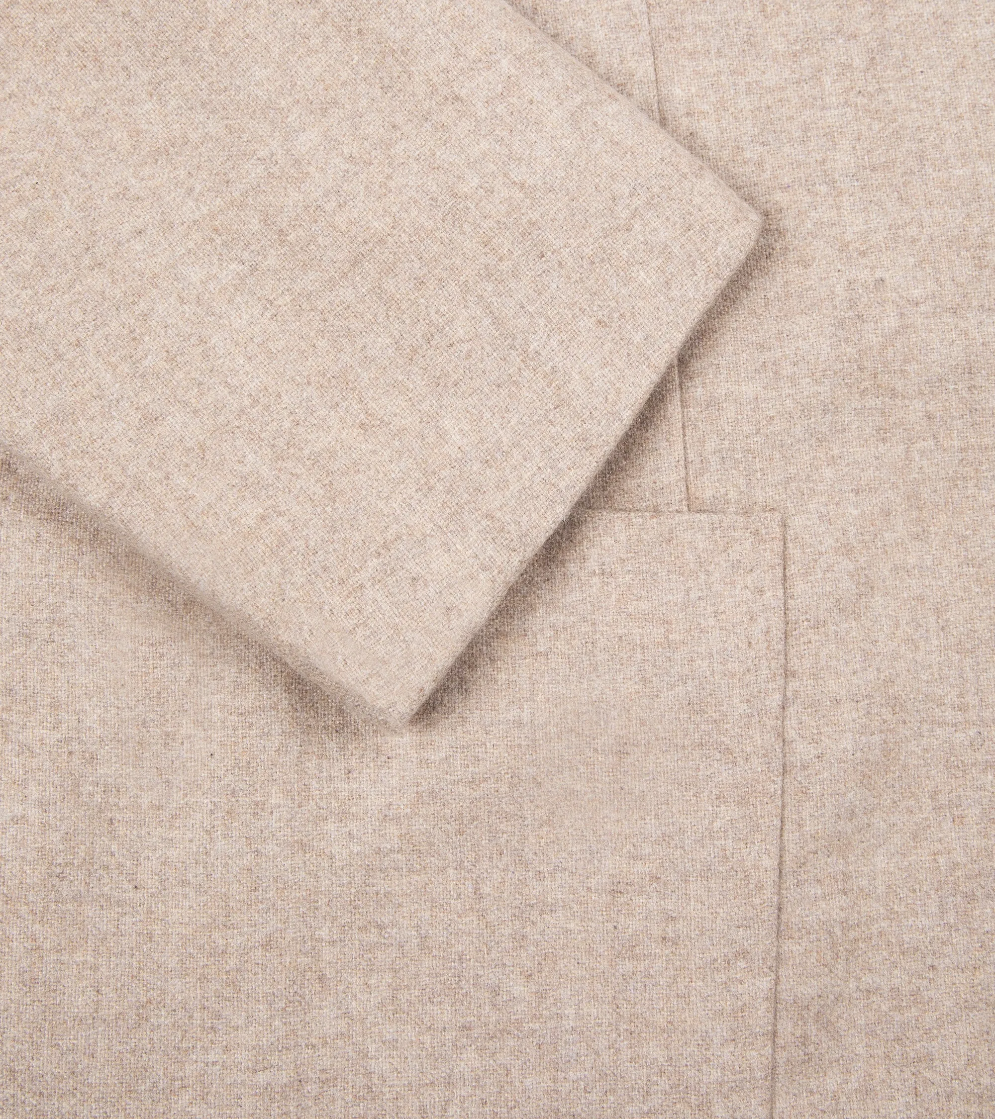 Ring Jacket Cashmere Hopsack Jacket: Beige
