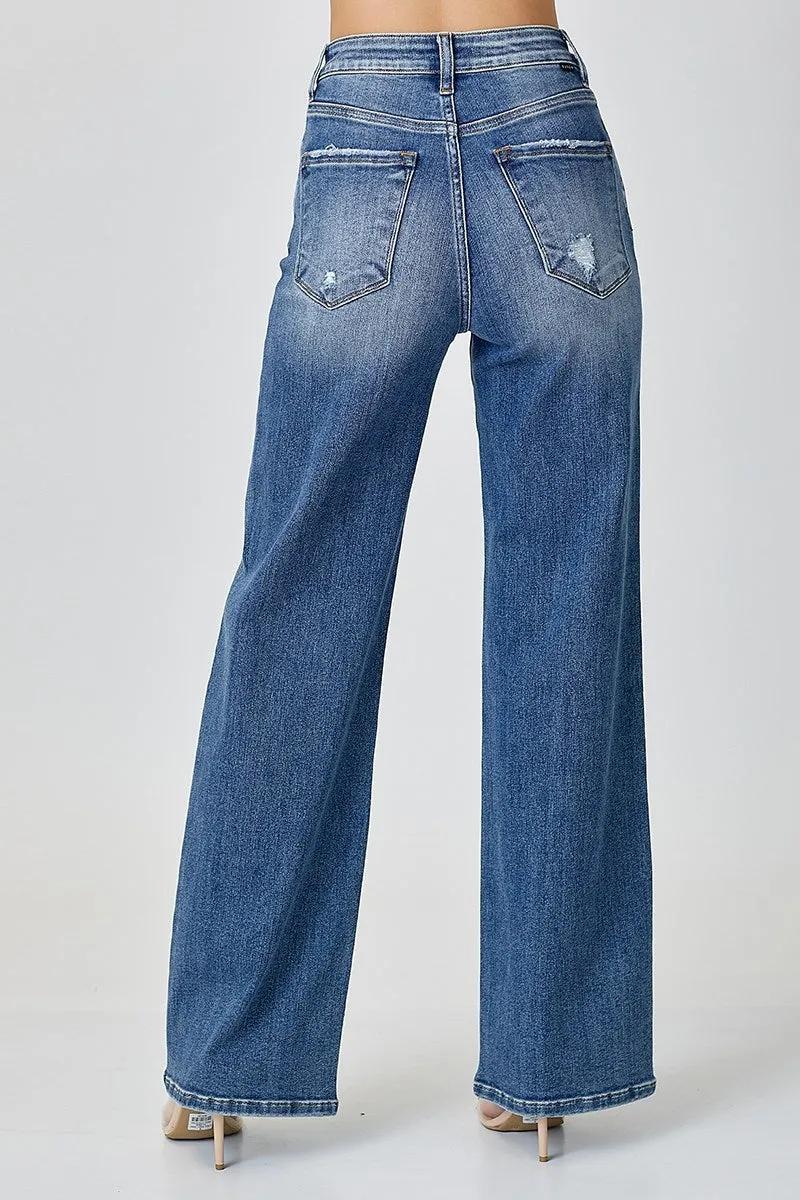 Risen Jeans - High Rise Wide Leg Jeans - RDP5176