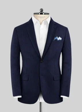 Scabal Londoner Mence Stripe Blue Wool Jacket