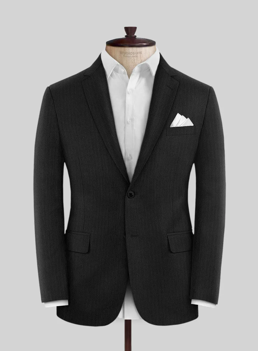Scabal Nadres Stripe Black Wool Jacket