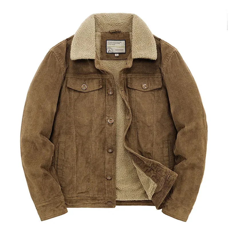 Sherpa-Lined Corduroy Jacket
