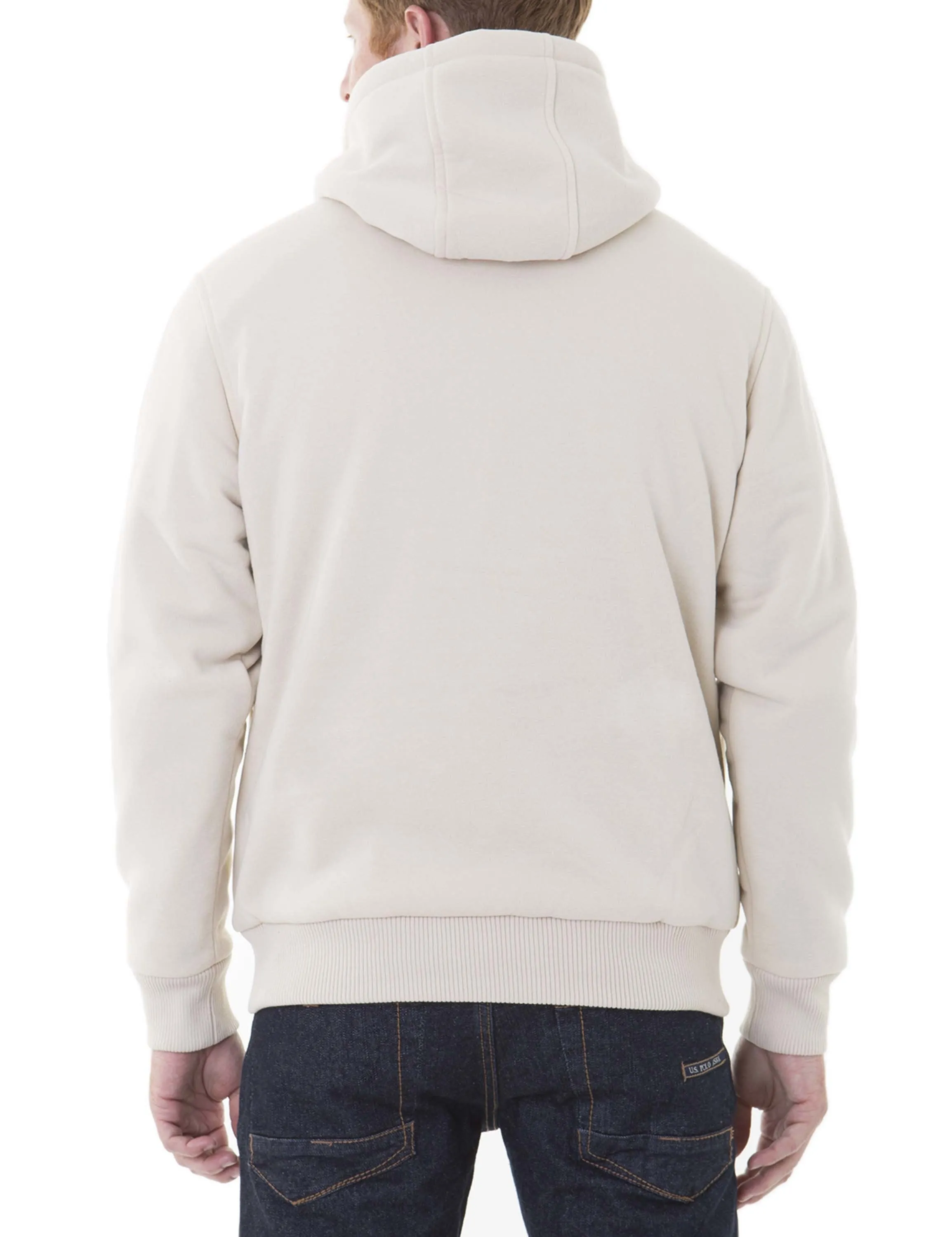 Sherpa Lined FLEECE FULL ZIP HOODIE