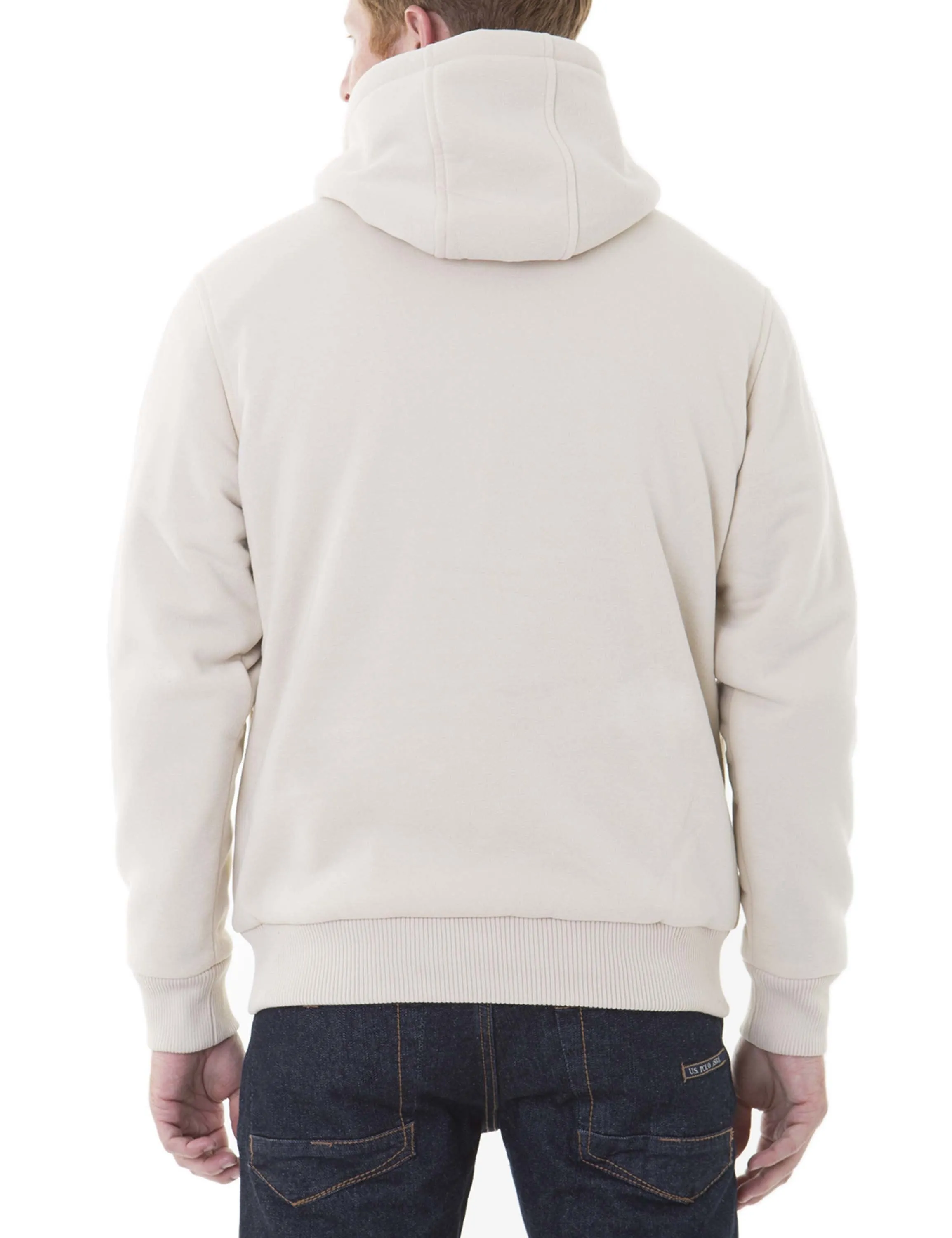 Sherpa Lined FLEECE FULL ZIP HOODIE