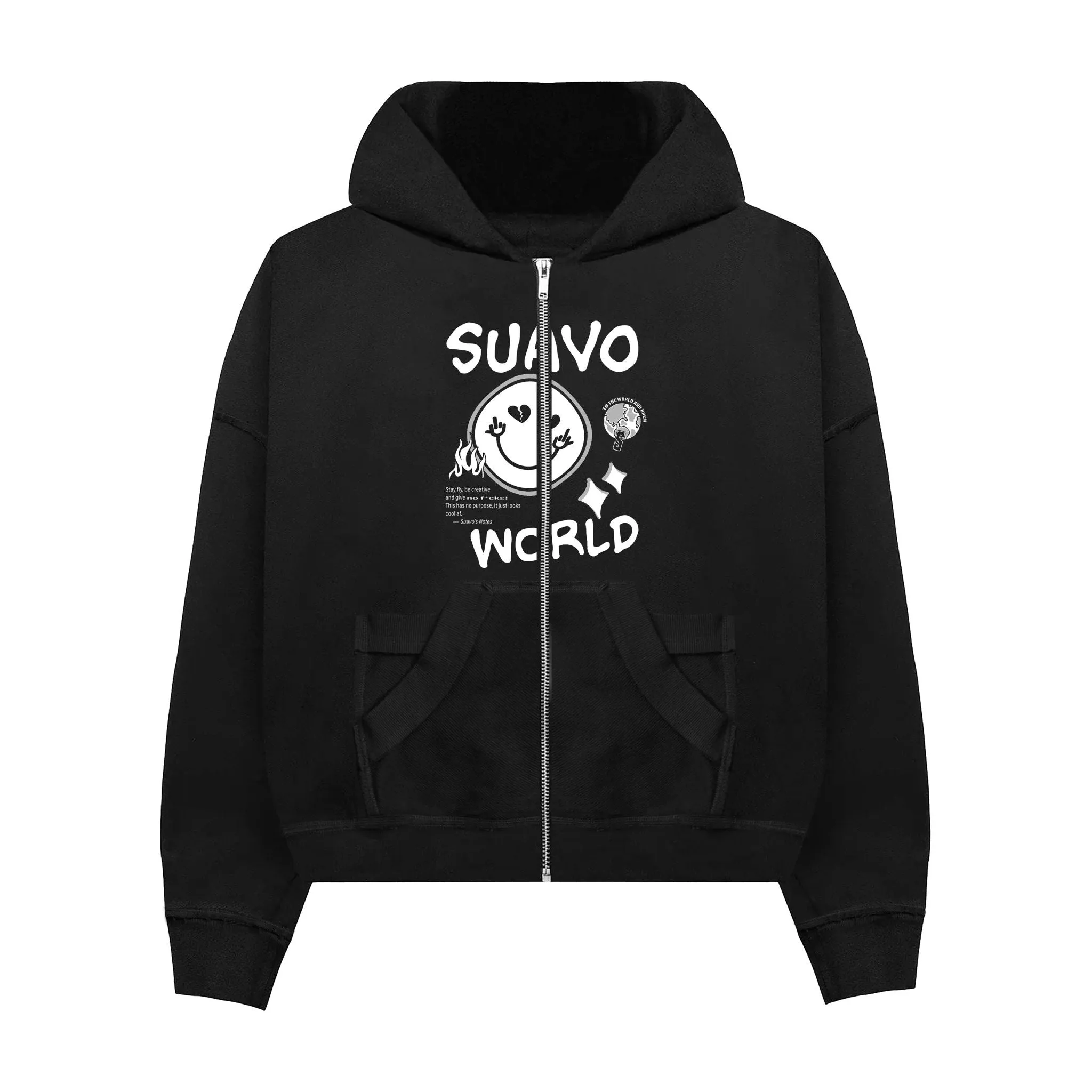 SMILEY HOODIE - BLACK