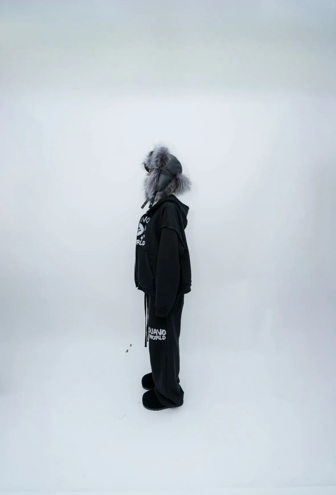 SMILEY HOODIE - BLACK