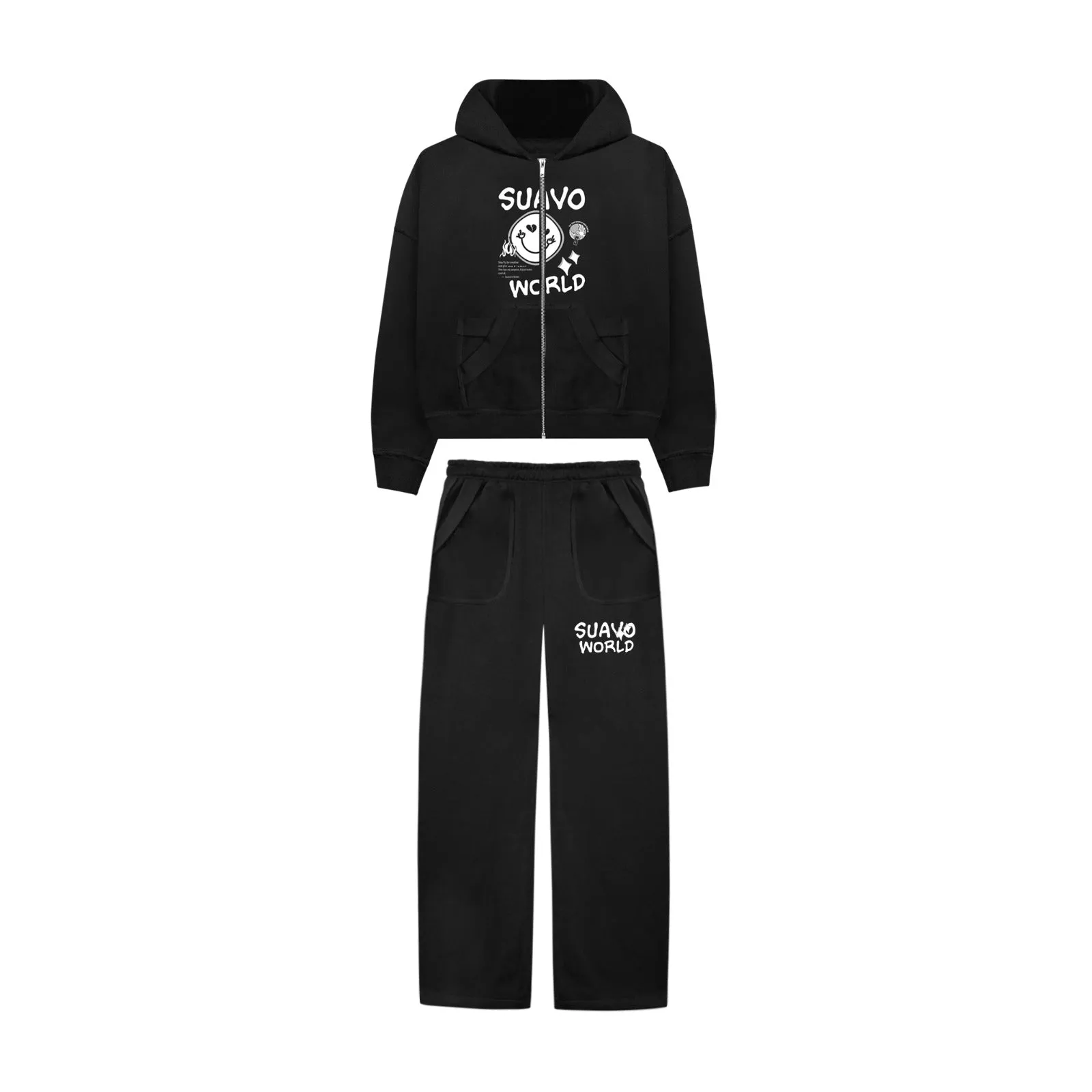SMILEY HOODIE - BLACK