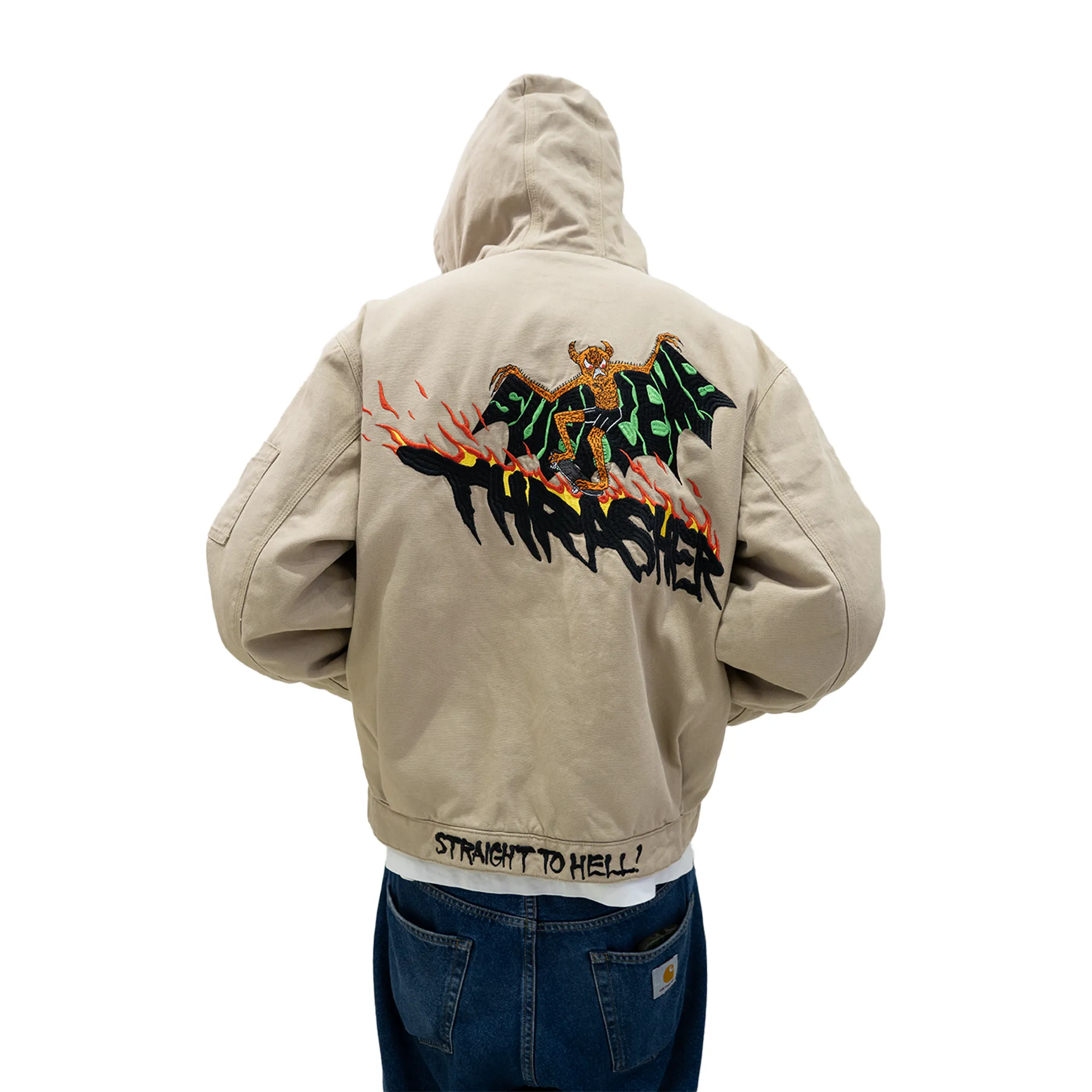 Supreme Thrasher Hooded Work Jacket Tan (FW24)