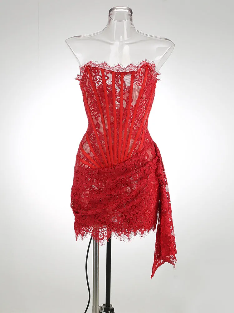 TANIA Strapless Corset Bodycon Dress