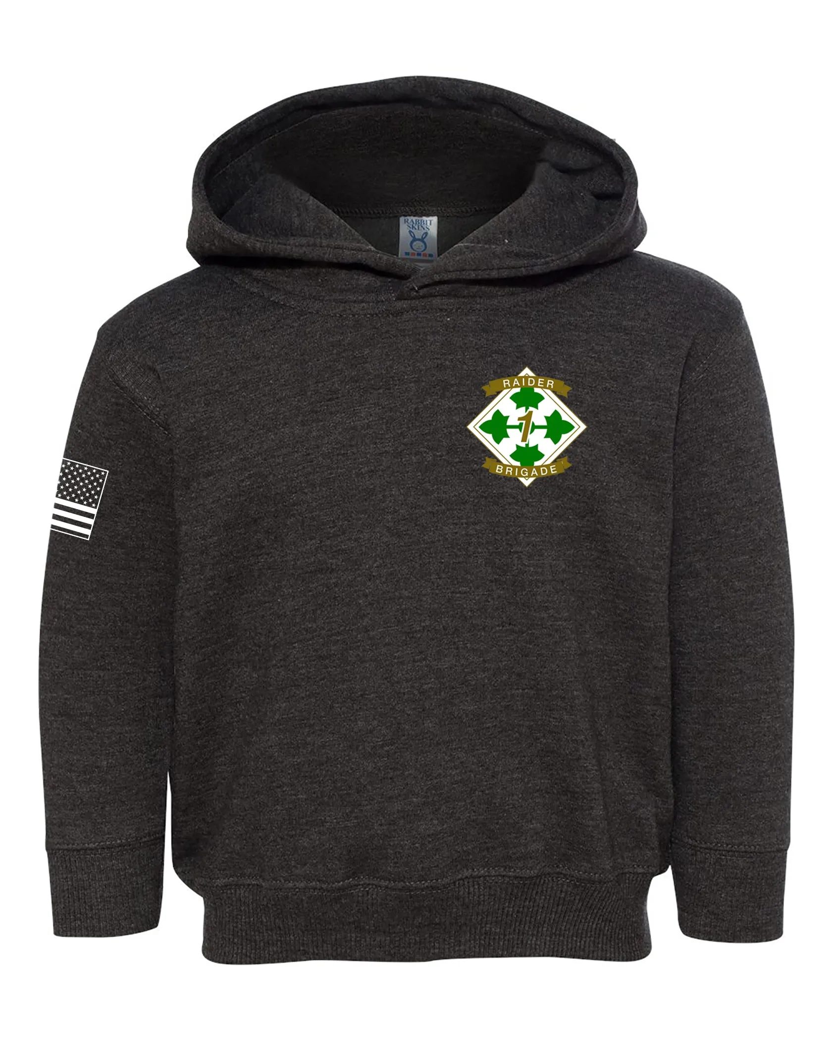 Toddler Unisex Grey Hoodie Sweatshirt (Color Design).