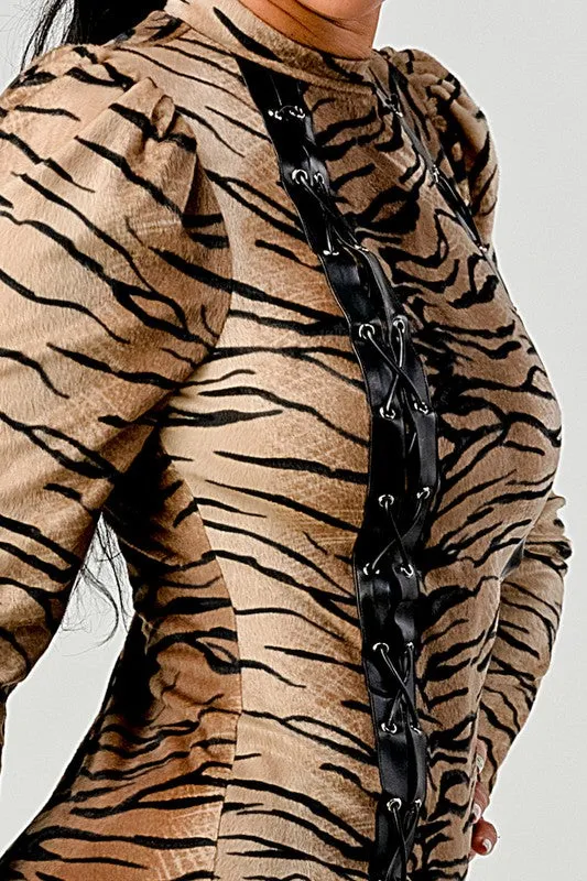 Transition Animal Print Mini Dress