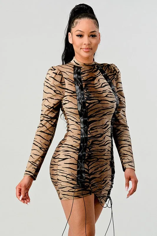 Transition Animal Print Mini Dress