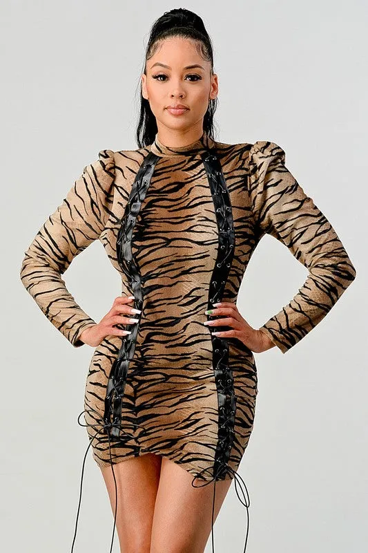 Transition Animal Print Mini Dress