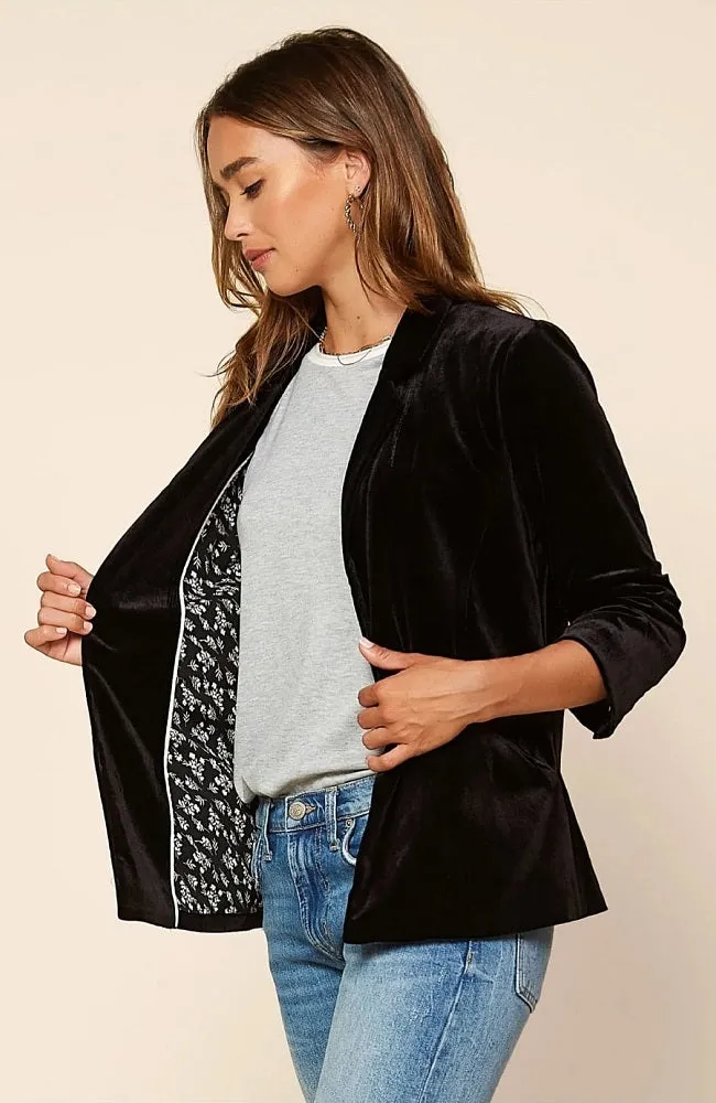 Velvet Black Blazer Jacket