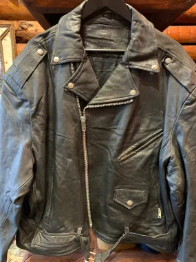 Vintage Biker Jacket, XXL