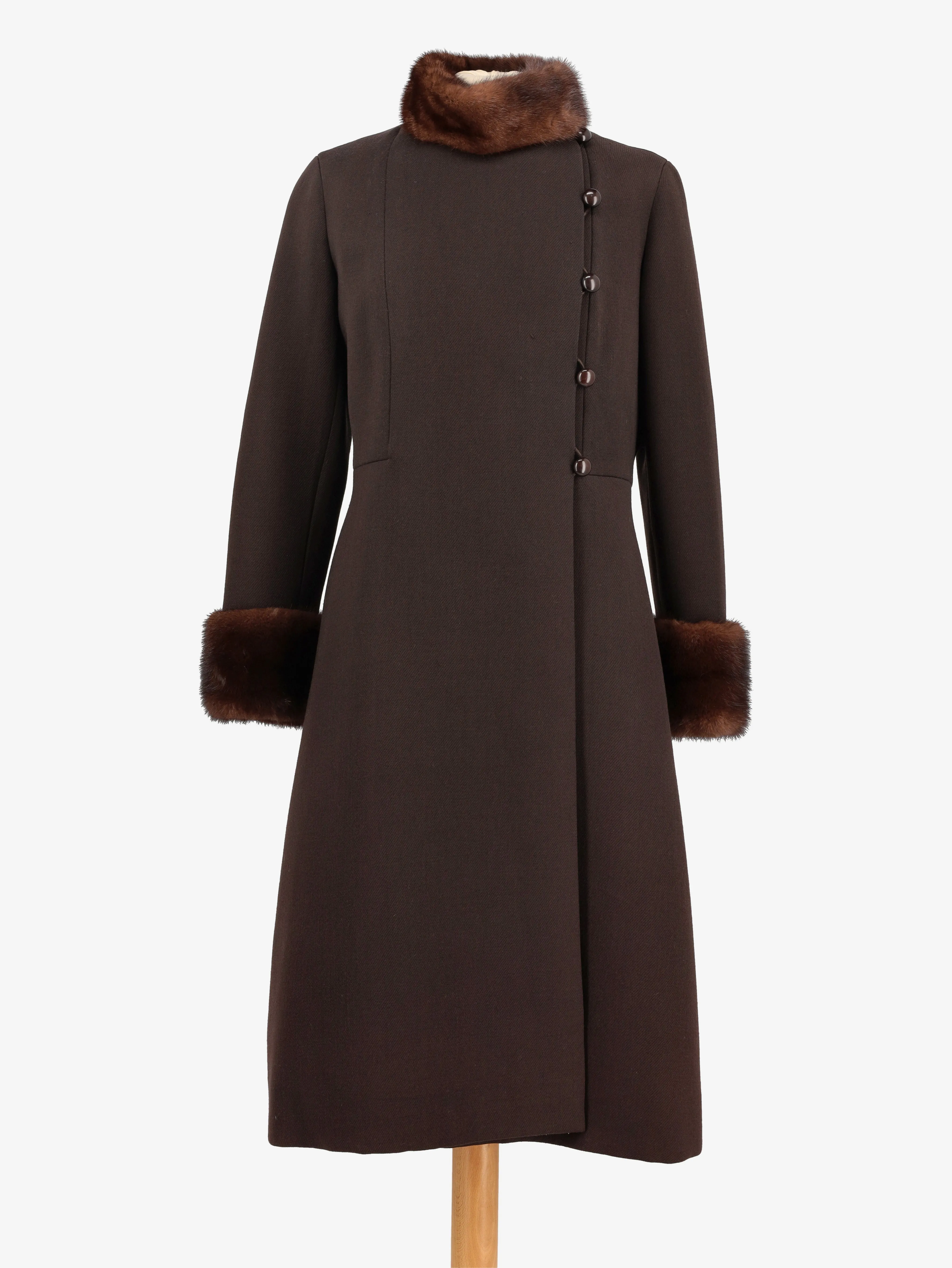 Vintage Coat With Mink Details