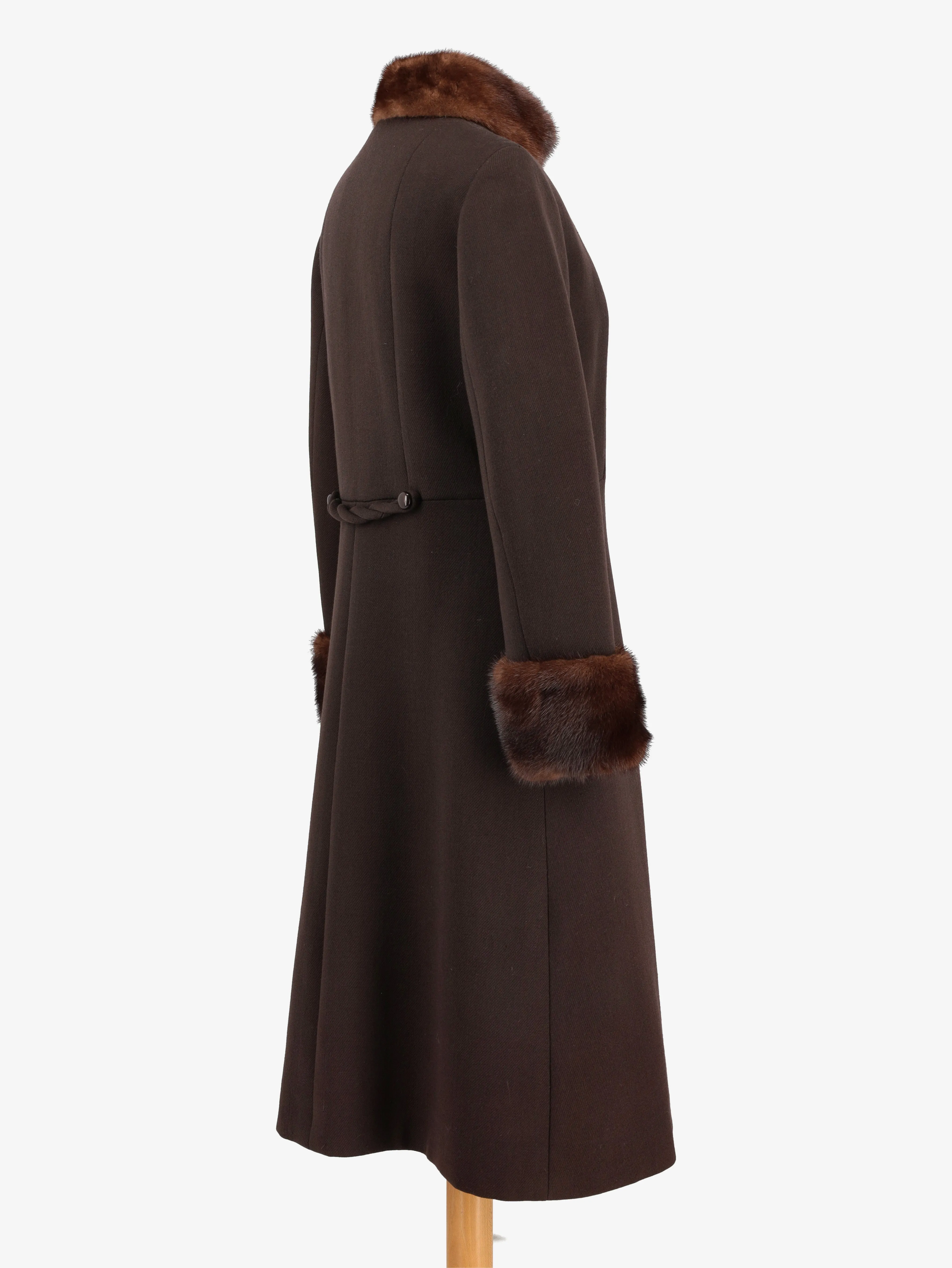 Vintage Coat With Mink Details