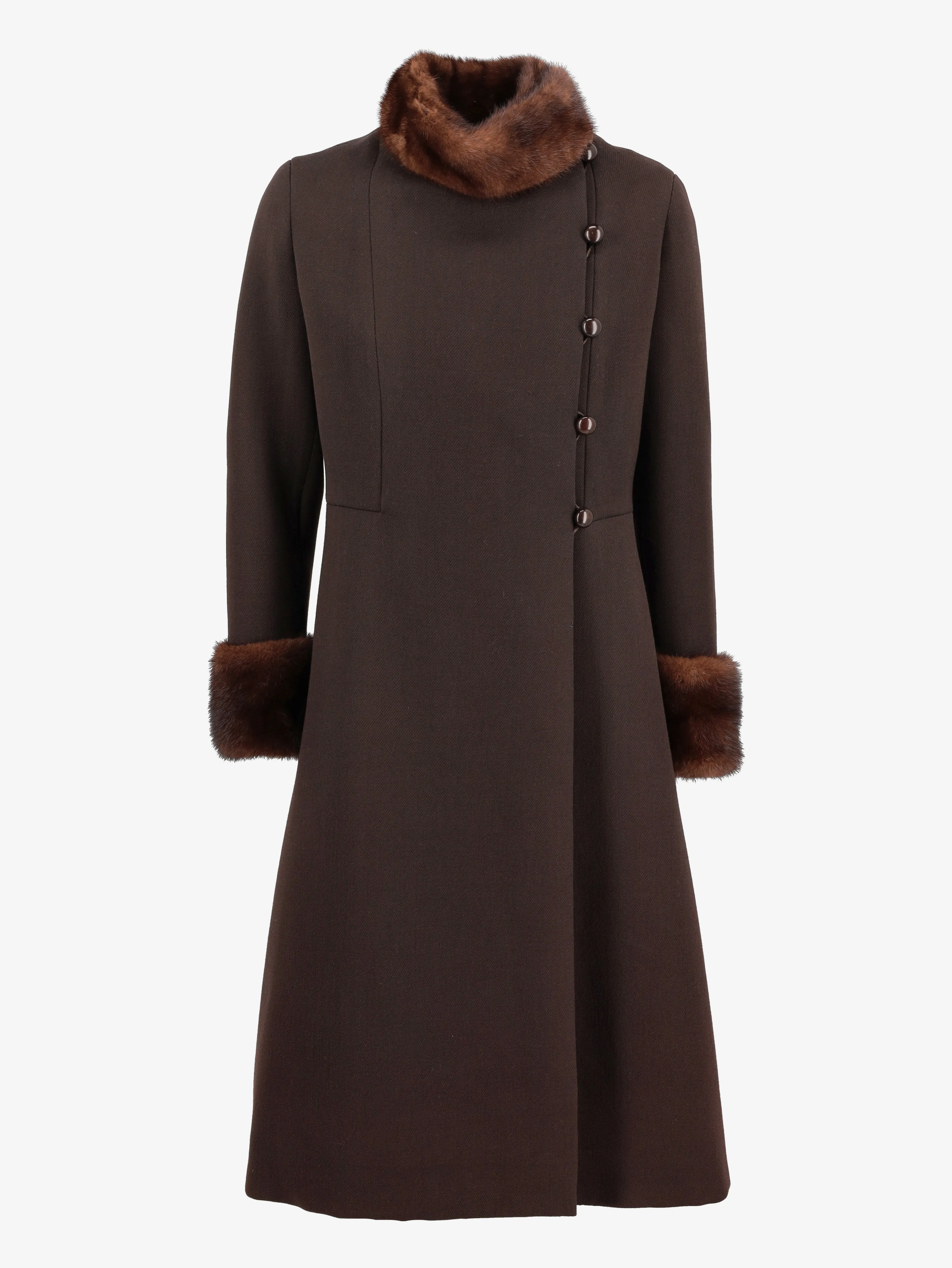 Vintage Coat With Mink Details