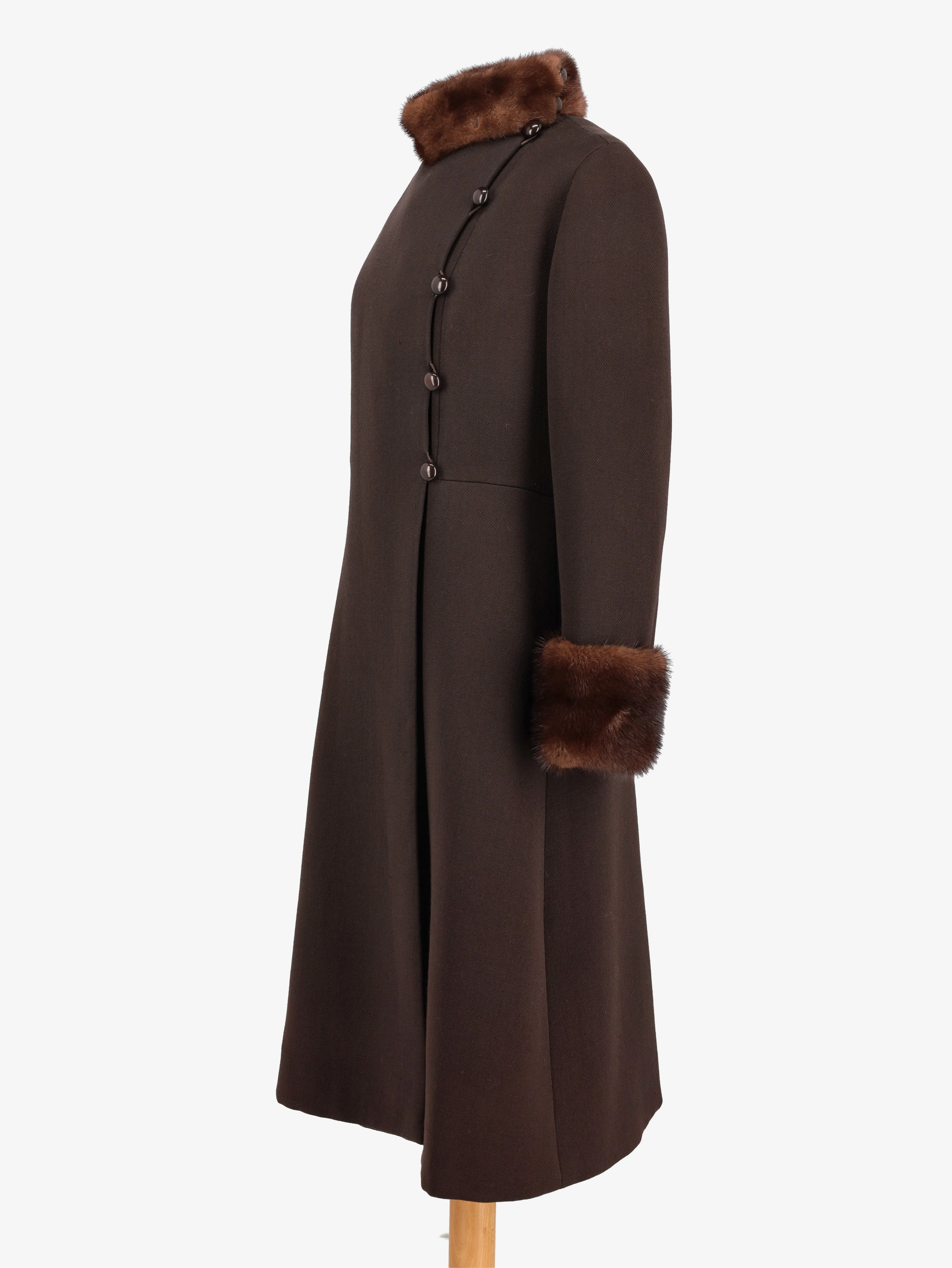 Vintage Coat With Mink Details