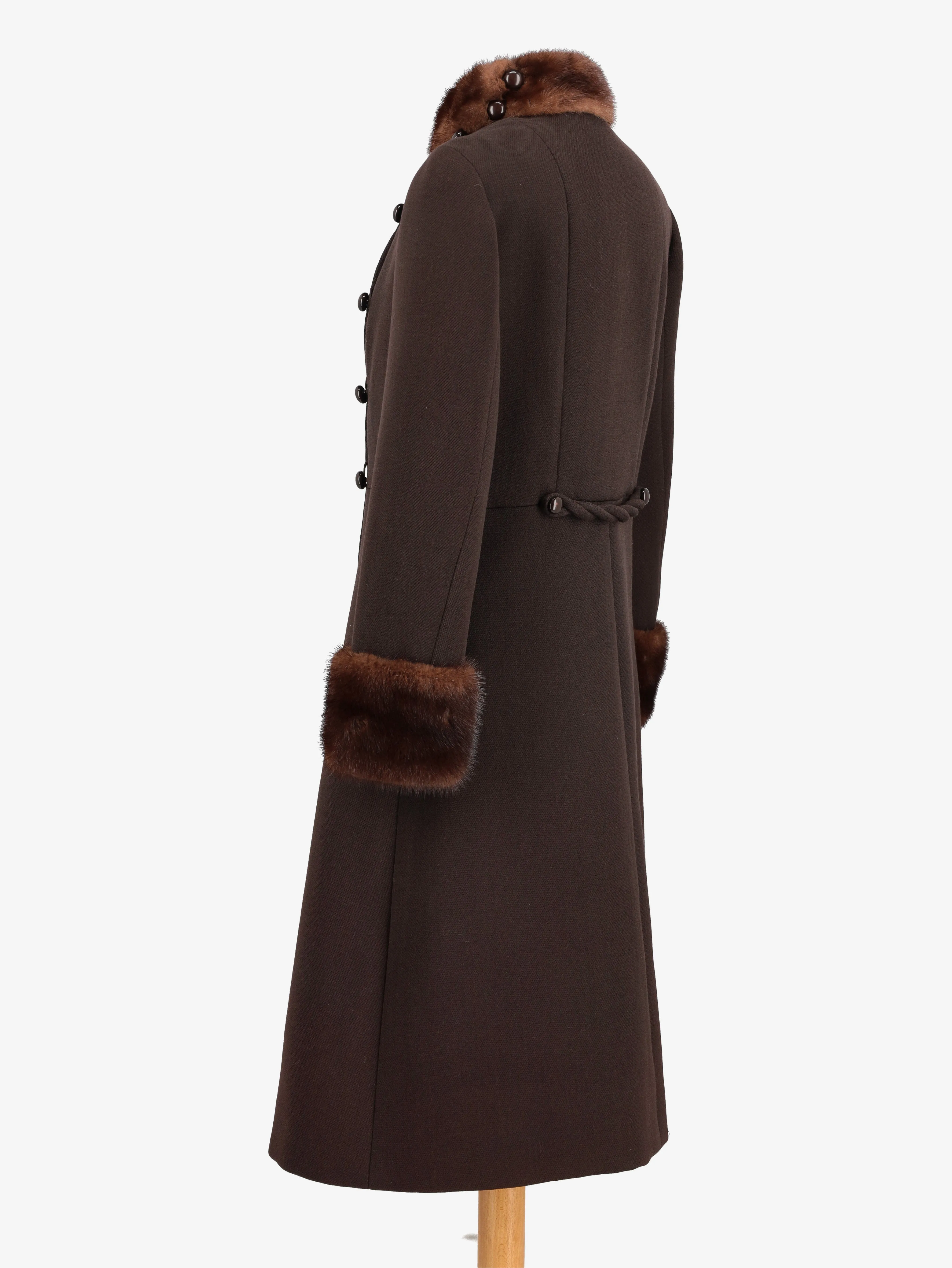 Vintage Coat With Mink Details