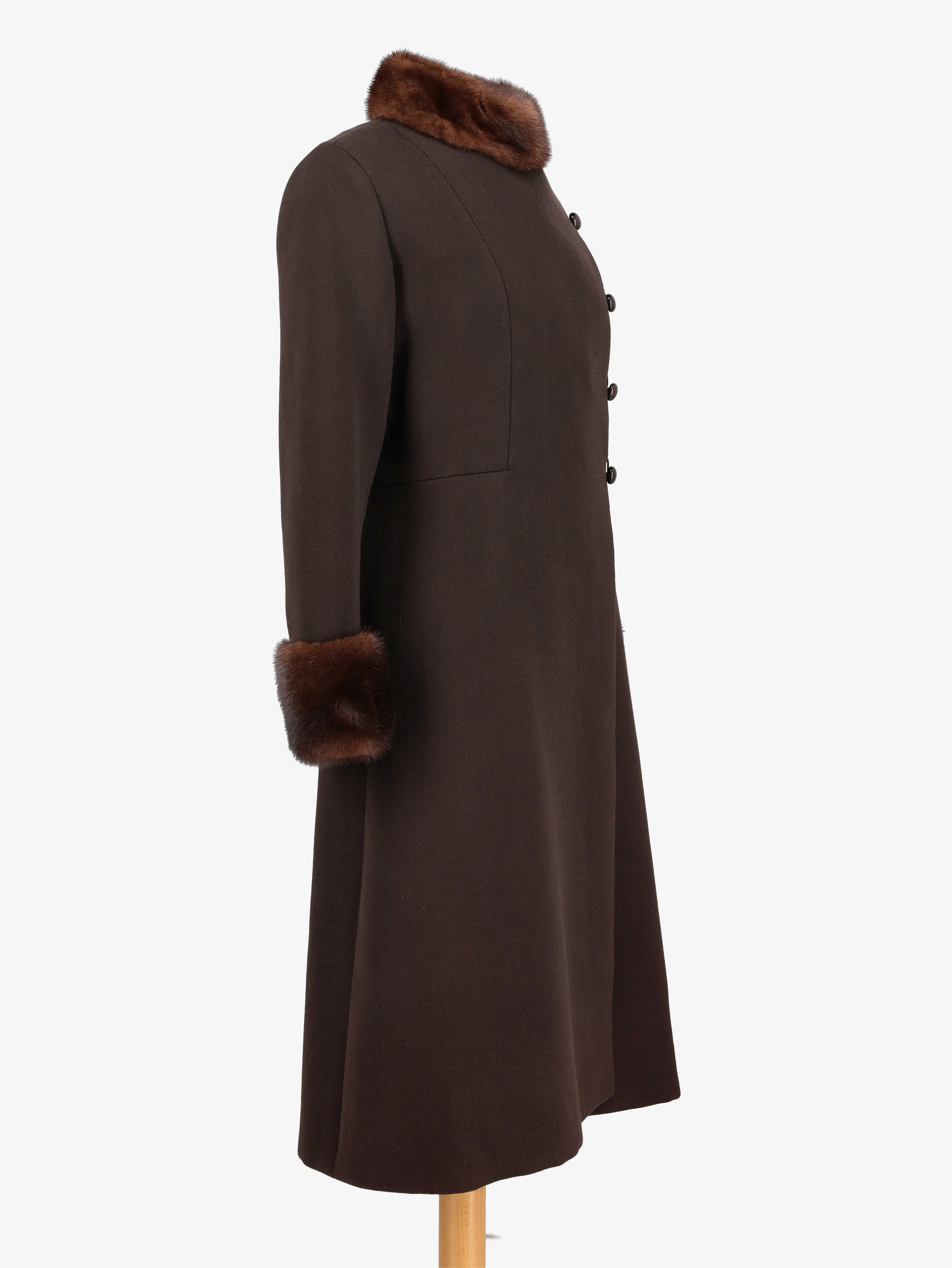 Vintage Coat With Mink Details