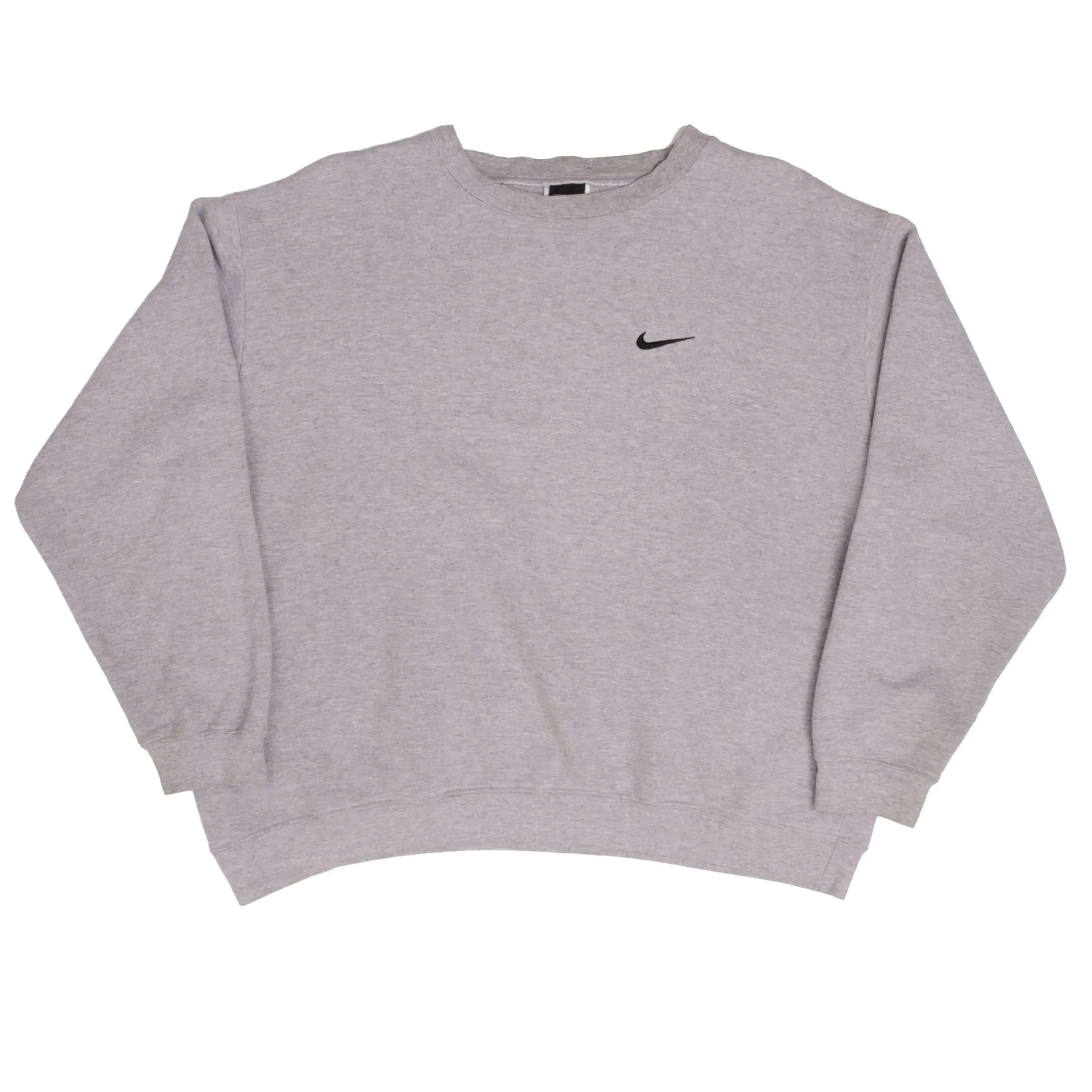 VINTAGE NIKE CLASSIC SWOOSH GREY SWEATSHIRT 1990s SIZE XL